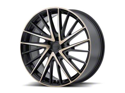 KMC Newton Satin Black with Machined Face and Tinted Clear 4-Wheel Kit; 18x8; 35mm Offset; 5x112mm Bolt Pattern; 66.56mm Hub Bore