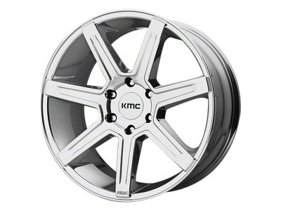 KMC Revert Chrome 4-Wheel Kit; 24x9.5; 15mm Offset; 6x139.7mm Bolt Pattern; 106.10mm Hub Bore