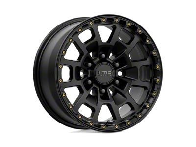 KMC Summit Satin Black 4-Wheel Kit; 17x8.5; 18mm Offset