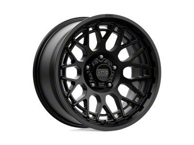 KMC Technic Satin Black 4-Wheel Kit; 17x8.5; 0mm Offset