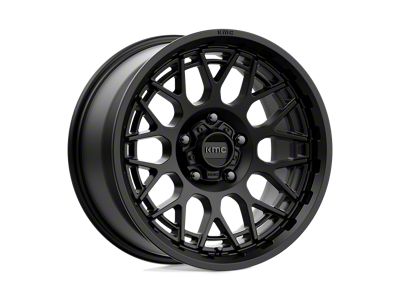 KMC Technic Satin Black 4-Wheel Kit; 17x8.5; 18mm Offset