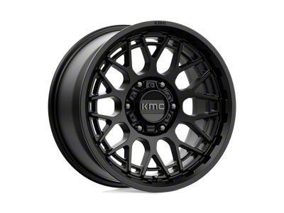 KMC Technic Satin Black 4-Wheel Kit; 17x8.5; 18mm Offset