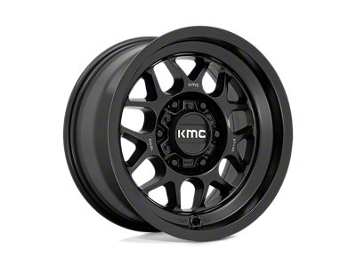 KMC Terra Satin Black 4-Wheel Kit; 16x8; 0mm Offset; 6x139.7mm Bolt Pattern; 106.10mm Hub Bore