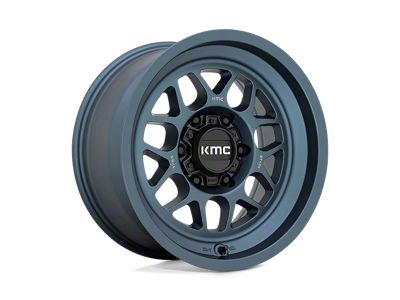 KMC Terra Metallic Blue 4-Wheel Kit; 17x9; -38mm Offset
