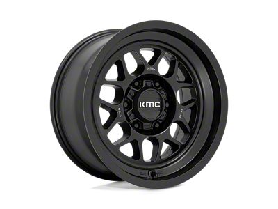 KMC Terra Satin Black 4-Wheel Kit; 17x9; -38mm Offset