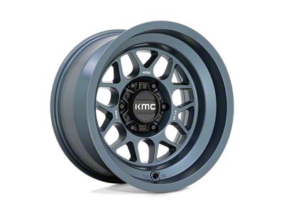 KMC Terra Metallic Blue 4-Wheel Kit; 17x9; -38mm Offset