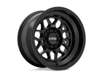 KMC Terra Satin Black 4-Wheel Kit; 17x9; -38mm Offset