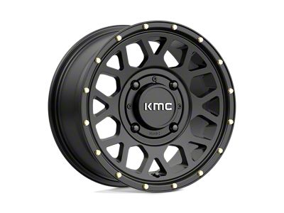KMC Grenade Satin Black 4-Wheel Kit; 14x7; 38mm Offset; 4x137mm Bolt Pattern; 112.10mm Hub Bore