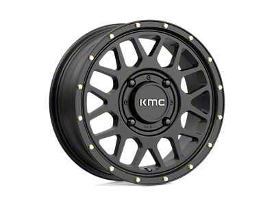 KMC Grenade Satin Black 4-Wheel Kit; 15x6; 38mm Offset