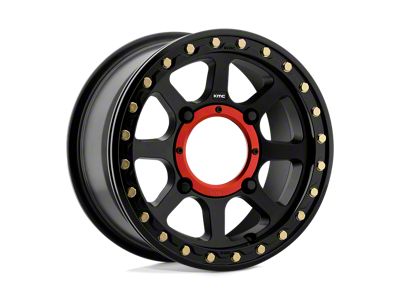 KMC Addict 2 Beadlock Satin Black 4-Wheel Kit; 14x7; 38mm Offset