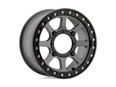 KMC Addict 2 Beadlock Satin Gray 4-Wheel Kit; 14x7; 38mm Offset; 4x156mm Bolt Pattern; 132mm Hub Bore