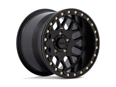 KMC Grenade Beadlock Satin Black 4-Wheel Kit; 14x7; 10mm Offset