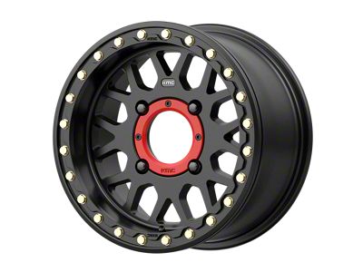 KMC Grenade Beadlock Satin Black 4-Wheel Kit; 15x10; 0mm Offset; 4x137mm Bolt Pattern; 112.10mm Hub Bore