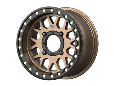 KMC Grenade Beadlock Satin Bronze 4-Wheel Kit; 15x6; 38mm Offset; 4x156mm Bolt Pattern; 132mm Hub Bore