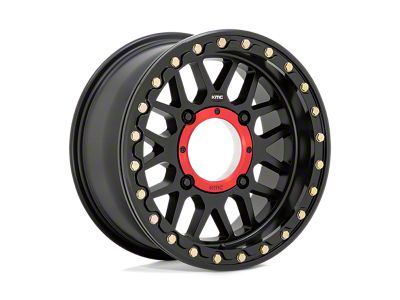 KMC Grenade Beadlock Satin Black 4-Wheel Kit; 15x7; 10mm Offset