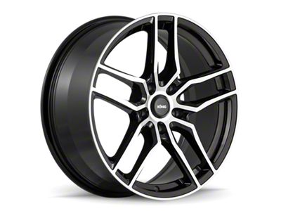 Konig Intention Gloss Black with Machine Face 4-Wheel Kit; 18x8; 45mm Offset