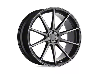 Mandrus Klass Gloss Gunmetal with Machined Tinted Face 4-Wheel Kit; 18x9.5; 29mm Offset