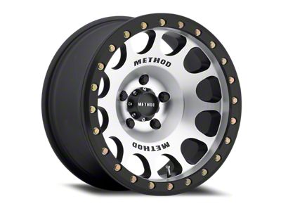 Method Race Wheels MR105 Beadlock Machined with Matte Black Ring 4-Wheel Kit; 17x9; -38mm Offset