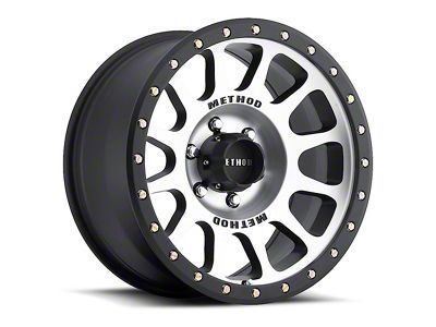 Method Race Wheels MR305 NV Machined with Matte Black Lip 4-Wheel Kit; 16x8; 0mm Offset