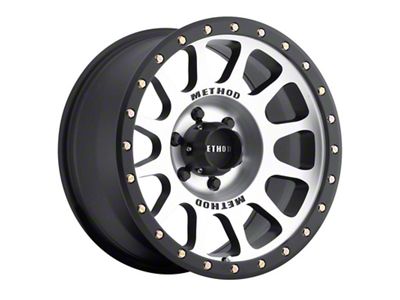 Method Race Wheels MR305 NV Machined with Matte Black Lip 4-Wheel Kit; 18x9; 0mm Offset; 6x139.7mm Bolt Pattern; 108mm Hub Bore
