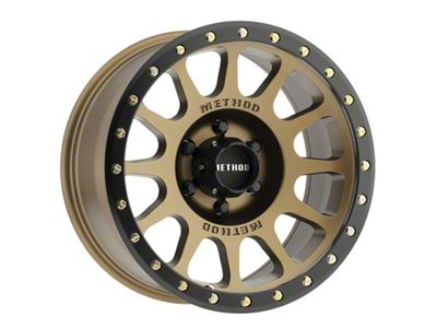 Method Race Wheels MR305 NV Bronze with Matte Black Lip 4-Wheel Kit; 18x9; 0mm Offset