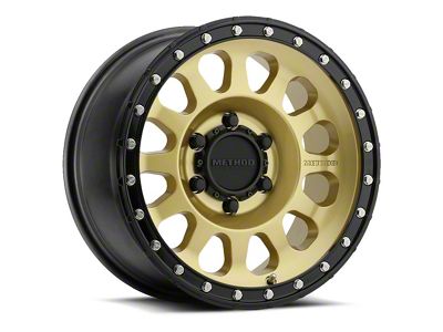 Method Race Wheels MR315 Gold with Black Lip 4-Wheel Kit; 17x8.5; 0mm Offset