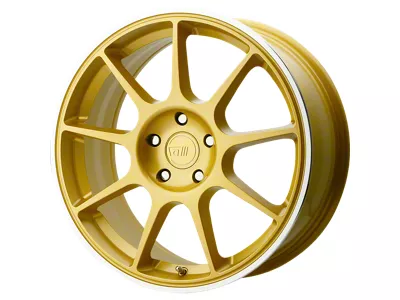 Motegi MR138 Gold with Machined Lip 4-Wheel Kit; 19x8.5; 45mm Offset
