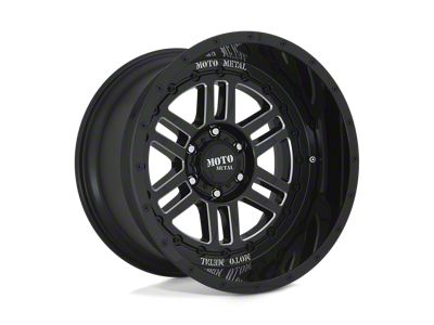 Moto Metal Deep Six Gloss Black Milled 4-Wheel Kit; 20x10; -18mm Offset