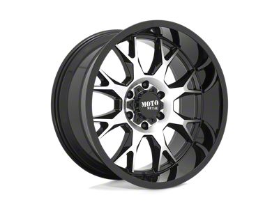 Moto Metal MO806 Gloss Black Machined 4-Wheel Kit; 20x10; -18mm Offset