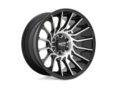 Moto Metal MO807 Gloss Black Machined 4-Wheel Kit; 22x12; -44mm Offset