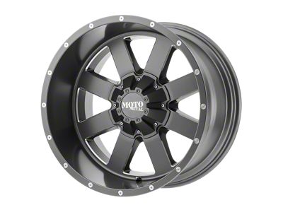 Moto Metal MO962 Satin Gray Milled 4-Wheel Kit; 17x10; -24mm Offset
