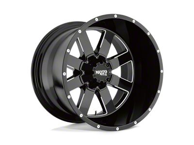 Moto Metal MO962 Gloss Black Milled 4-Wheel Kit; 18x12; -44mm Offset