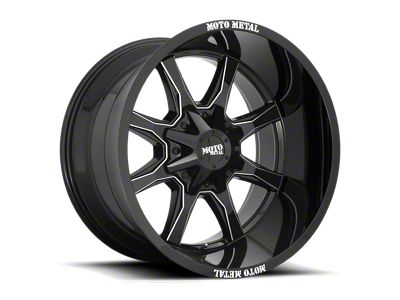 Moto Metal MO970 Gloss Black Milled 4-Wheel Kit; 20x10; 12mm Offset