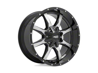 Moto Metal MO970 Gloss Black Machined Face 4-Wheel Kit; 20x12; -44mm Offset