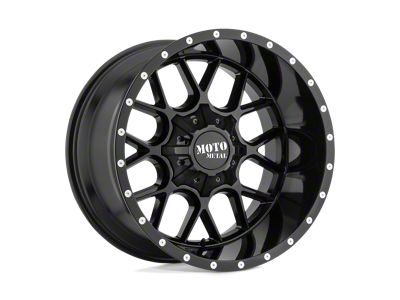 Moto Metal Siege Gloss Black 4-Wheel Kit; 20x12; -44mm Offset