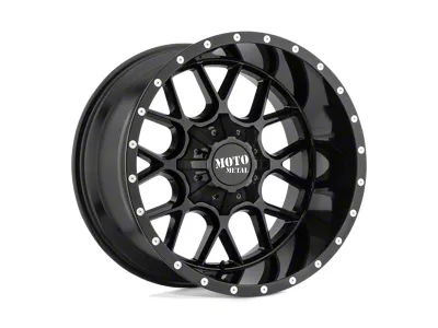 Moto Metal Siege Gloss Black 4-Wheel Kit; 20x9; 18mm Offset; 5x127/5x139.7mm Bolt Pattern; 78.10mm Hub Bore