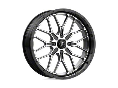 MSA Offroad Wheels Portal Gloss Black Machined 4-Wheel Kit; 14x7; 10mm Offset