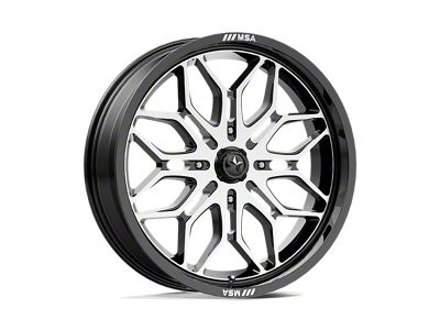 MSA Offroad Wheels Sniper Gloss Black Machined 4-Wheel Kit; 20x7; 10mm Offset; 4x137mm Bolt Pattern; 96mm Hub Bore