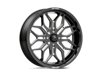 MSA Offroad Wheels Sniper Gloss Black Milled 4-Wheel Kit; 24x7; 10mm Offset; 4x156mm Bolt Pattern; 115.10mm Hub Bore