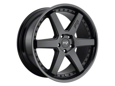 Niche Altair Gloss Black with Matte Black Lip 4-Wheel Kit; 18x8.5; 40mm Offset; 5x108mm Bolt Pattern; 72.56mm Hub Bore