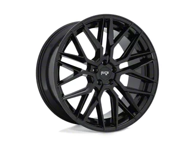 Niche Gamma Gloss Black 4-Wheel Kit; 22x10.5; 35mm Offset; 5x130mm Bolt Pattern; 84.10mm Hub Bore