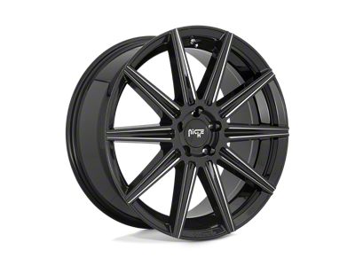 Niche Tifosi Gloss Black Milled 4-Wheel Kit; 20x10.5; 40mm Offset