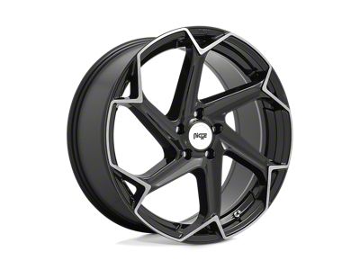 Niche Flash Gloss Black Brushed 4-Wheel Kit; 20x10.5; 40mm Offset
