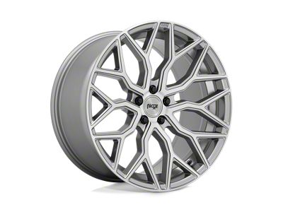 Niche Mazzanti Anthracite Brushed Tint Clear 4-Wheel Kit; 22x10; 30mm Offset