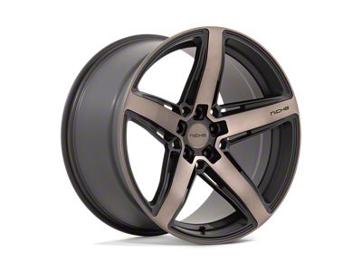 Niche Teramo Matte Black with Double Dark Tint 4-Wheel Kit; 20x11; 20mm Offset