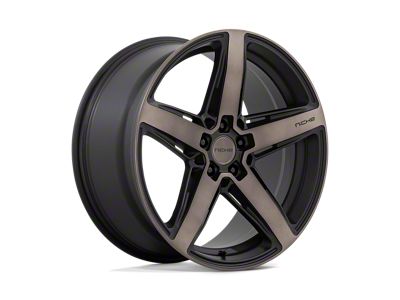 Niche Teramo Matte Black with Double Dark Tint 4-Wheel Kit; 20x11; 43mm Offset