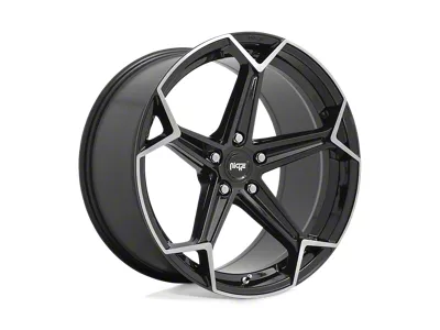 Niche Arrow Gloss Black with Brushed Face 4-Wheel Kit; 20x9; 35mm Offset