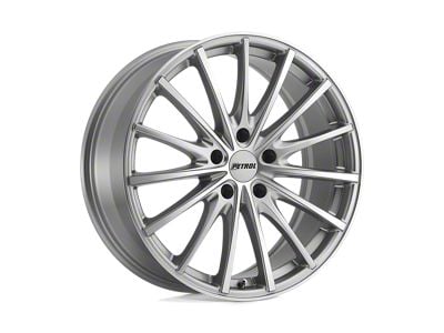 Petrol P3A Silver with Machined Cut Face 4-Wheel Kit; 18x8; 40mm Offset; 5x112mm Bolt Pattern; 72.10mm Hub Bore