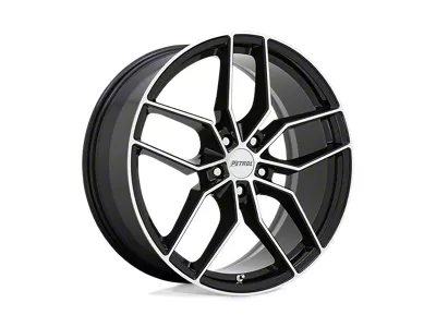 Petrol P5C Gloss Black with Machined Face 4-Wheel Kit; 20x8.5; 35mm Offset
