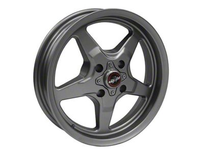 Race Star 91 Drag Star Metallic Gray 4-Wheel Kit; 15x3.75; -22.20mm Offset